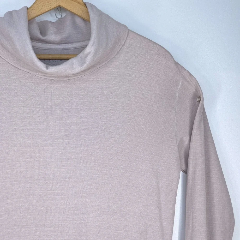 Athleta Eco Wash Turtleneck Sweatshirt Dress Medium Thumb Sleeve Athleisure Prep